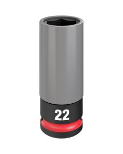 MLW49-66-7807 image(0) - Milwaukee Tool SHOCKWAVE Impact Duty 1/2 Drive 22MM Metric Lug Nut Wheel Socket