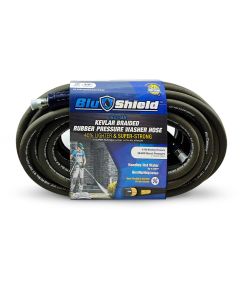 BLBPW3815 image(0) - BluBird BluShield Aramid Braided 3/8" Rubber Pressure Washer Hose 4100PSI Heavy Duty Lightweight - 15 Feet