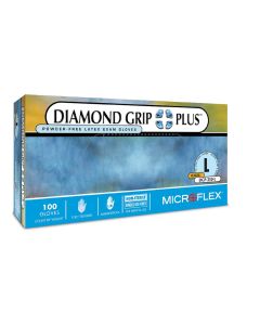 MFXDGP350XS image(0) - Microflex DIAMOND GRIP PLUS LATEX GLOVES XS 100PK