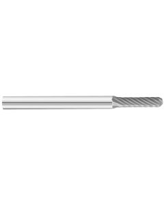 KnKut SC-41 Cylindrical Ball Nose Carbide Burr 3/32" x 7/16" x 1-1/2" OAL with 1/8" Shank