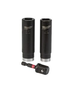 MLW49-66-4485 image(0) - Milwaukee Tool 3-Piece SHOCKWAVE 1/2 in. Impact Duty Socket Set