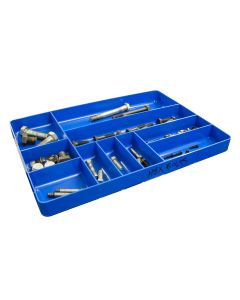 ERN5012 image(5) - Ernst Mfg. 10 Compartment Tray - Blue