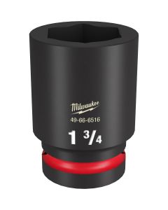 MLW49-66-6516 image(0) - Milwaukee Tool SHOCKWAVE Impact Duty  1"Drive 1-3/4" Deep 6 Point Socket