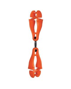 ERG19418 image(0) - Ergodyne 3420 Orange Swivel Glove Clip Holder - Dual Clips