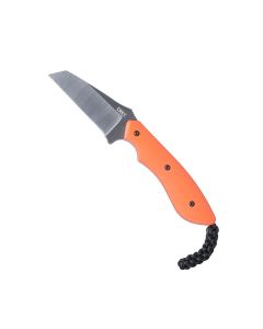 CRK2399 image(0) - CRKT (Columbia River Knife) S.P.I.T.&trade; (Small. Pocket. Inverted. Tanto.) Fixed Blade Knife: Inverted Tanto Plain Edge Blade, Polished G10 Handle w/Sheath, Black/Orange