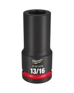 MLW49-66-6336 image(0) - Milwaukee Tool SHOCKWAVE Impact Duty  3/4"Drive 13/16" Deep 6 Point Socket