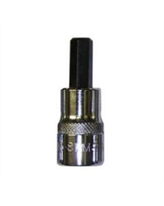 VIMHMS-8MM image(0) - VIM Tools 8 mm Hex Bit, Satin Chrome 3/8 Inch Square Drive Bit Holder