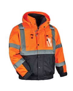 ERG25584 image(0) - Ergodyne 8381 L Orange Type R Class 3 3-in-1 Bomber Jacket