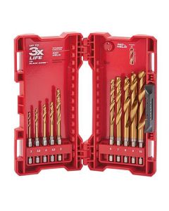 MLW48-89-4859 image(0) - Milwaukee Tool SHOCKWAVE Impact Duty RED HELIX Titanium Metric Drill Bit Set &hyphen; 10PC