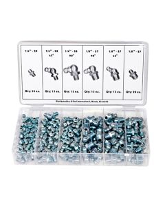 KTI00074 image(0) - K Tool International 110-pc Hydraulic Grease Fitting Assortment