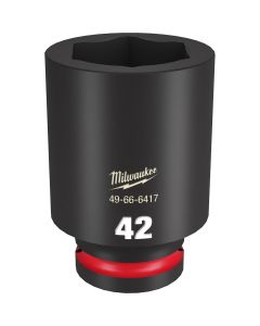 MLW49-66-6417 image(0) - Milwaukee Tool SHOCKWAVE Impact Duty  3/4"Drive 42MM Deep 6 Point Socket