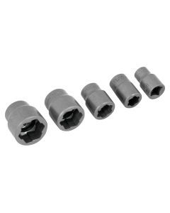 WLMW38918 image(0) - Wilmar Corp. / Performance Tool 5 pc. 3/8" Dr. Bolt Extractor Set