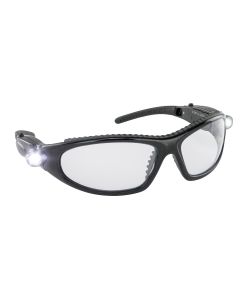 SAS Safety LED Inspector High-Impact Glasses w/ Ultra Bright LED Lights