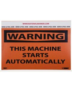 Msc Industrial Supply 5 Qty 1 Pack Accident Prevention Label, Header: WARNING