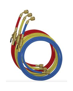 MSC90262-72 image(0) - Mastercool CHARGING HOSES W/BUILT-IN MANUEL SHUT-OFF VALVE