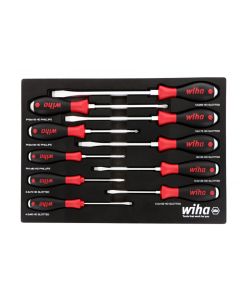 WIH53180 image(0) - Wiha Tools Set Includes :Slotted - 3.5, 4.5, 5.5, 6.5, 8.0, 10.0, 12.0mmPhillips - #1, #2, #3