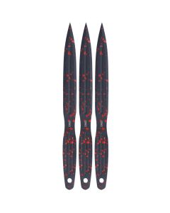 CRKK930RKP image(0) - CRKT (Columbia River Knife) Onion Throwing Knives: Balanced with Sharpened Tip, 1050 Carbon Steel, Nylon SheathK930RKP, Black & red, 3 Pack
