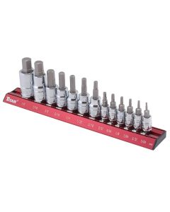 TIT16123 image(0) - TITAN 13 Pc. Sae Hex Bit Socket Set