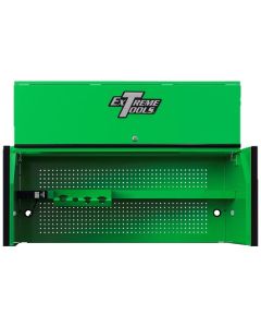 EXTDX552501HCGNBK image(0) - Extreme Tools DX Series 55in W x 25in D Extreme Power Workstation Hutch Green with Black Handle and Trim