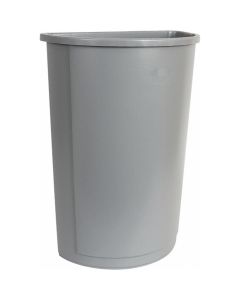 MRO5004999 image(1) - Msc Industrial Supply Rubbermaid 21 Gal Gray Half-Round Trash Can