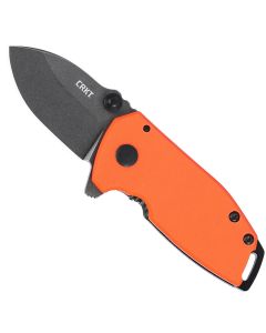 CRK2486 image(0) - CRKT (Columbia River Knife) Squid Compact Orange Everyday Carry Folding Knife: Drop Point with D2 Steel Blade, G10 Handle, Frame Lock