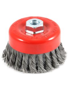 FOR72753 image(1) - Forney Industries Cup Brush, Knotted, 4 in x .020 in x 5/8 in-11 Arbor