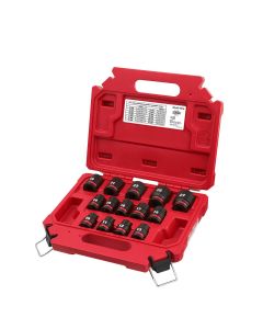 MLW49-66-7013 image(0) - Milwaukee Tool 14PCSHOCKWAVE Impact Duty 1/2" Drive Metric Standard 6 Point Socket Set