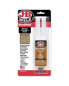 JBW50151 image(0) - J-B Weld 50151 WoodWeld Epoxy Syringe - 25 ml.