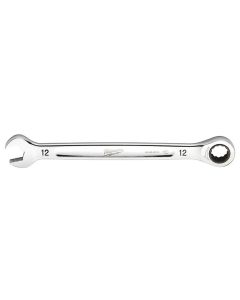 MLW45-96-9312 image(0) - Milwaukee Tool 12MM Metric Ratcheting Combination Wrench, 12-Point, Steel, Chrome