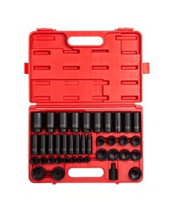 SUN2668 image(0) - Sunex 1/2" Drive 39 Piece SAE Deep Impact Socket Set