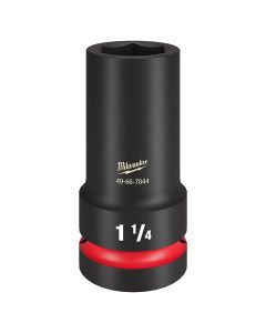 MLW49-66-7844 image(1) - Milwaukee Tool SHOCKWAVE Impact Duty 1" Drive 1-1/4" Thin Wall Extra Deep 6 Point Socket
