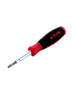 WIH77890 image(0) - Wiha 6inOne Multi-driver w/  4 essential screwdriver and 2 nut driver tip profiles