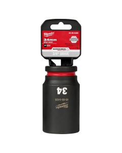 Milwaukee Tool SHOCKWAVE Impact Duty  3/4"Drive 34MM Deep 6 Point Socket