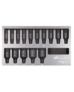 IRTDXSK2M15L image(0) - Ingersoll Rand DXS2 Drive Hex Deep Metric Impact Socket Set, 15-Piece