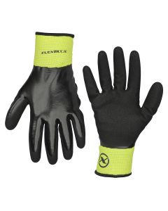 Legacy Manufacturing Flexzilla&reg; Full Nitrile Dip Winter Gloves, Black/ZillaGreen&trade;, L