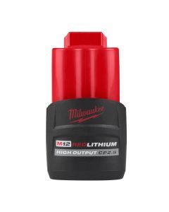 MLW48-11-2425 image(0) - Milwaukee Tool M12 REDLITHIUM HIGH OUTPUT CP2.5 Battery Pack