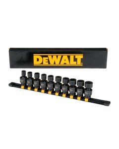 DWTDWMT19226 image(0) - DeWalt DWMT 10PC IM 3/8DR UNIV MM SET