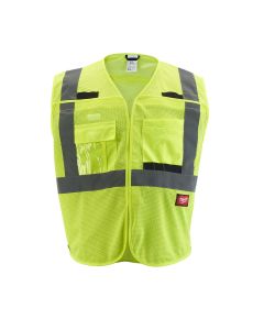 MLW48-73-5124 image(1) - Milwaukee Tool Class 2 Breakaway High Visibility Yellow Mesh Safety Vest - 4XL/5XL