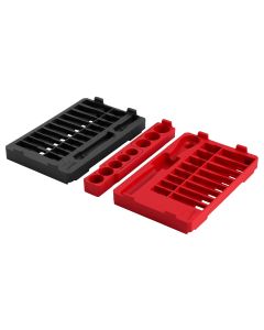 MLW48-22-9487T image(0) - Milwaukee Tool 47pc 1/2" Drive SAE & Metric Ratchet & Socket Set  PACKOUT Trays