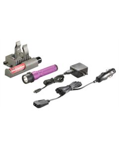 STL74362 image(1) - Streamlight Strion LED Flashlight w/ Type-A 100V/120V PiggyBack Charger, Purple (Rechargeable)