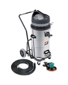 DYBM1010SP-B image(0) - Dynabrade Mega-Raptor Vac&reg; Standard Pack Mobile Auto Vacuum System : Vacuum Kit w/6" Spirit ROS & Standard Cart, M-Class, 120v/60Hz, 15 Amp, 20 gal., Conductive