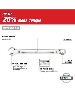 MLW48-22-9485 image(3) - Milwaukee Tool 30pc Metric & SAE Combination Wrench Set with PACKOUT&trade; Organizer