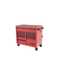 KTI75133 image(1) - K Tool International Tool Box 41 in. Premium 10 Drawer Double Bay 1,000 lb. (Matte Red)