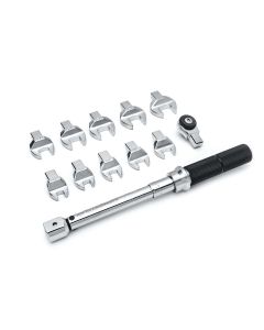 KDT89451 image(0) - 12 Pc. 1/4" Drive Metric Open End Interchangeable Torque Wrench Set