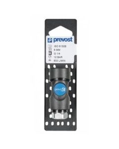 PRVISI061202CP image(0) - Prevost 1/4 Inch Female NPT PrevoS1 ISI 06 Industrial 1/4 Inch Composite Body Quick Safety Coupler on Plate for Compressed Air