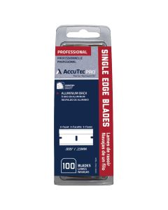 ASR62-0176 image(0) - ACCUTEC PRO AccuTec PRO Blue Single Edge Razor Blade 3 Facet, 100 Pack