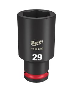 MLW49-66-6290 image(0) - Milwaukee Tool SHOCKWAVE Impact Duty  1/2"Drive 29MM Deep 6 Point Socket