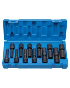 GRE9712UMD image(1) - Grey Pneumatic 1/4" Drive 12 PC Deep Universal Metric Set