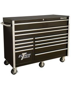 EXTRX552512RCBKCR-X image(0) - Extreme Tools RX Series 12 Drawer Roller Cabinet Black w Chrome Drawer Pulls