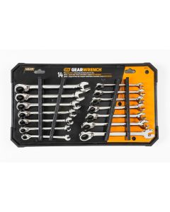 GearWrench 14 PIECE SAE METRIC REVERSIBLE COMBI RATCH